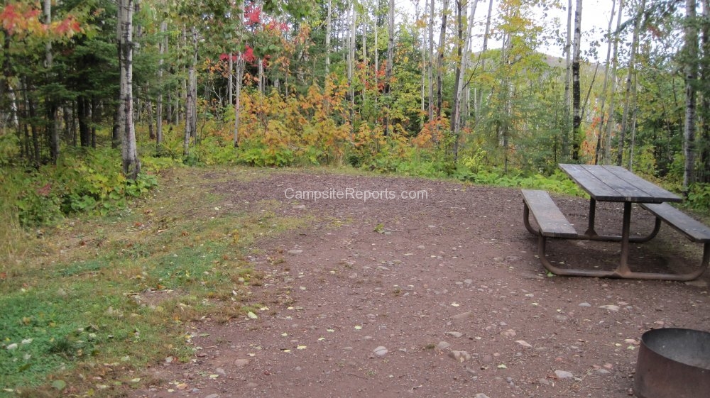 Campsite 22 in Baptism River Campground Area at Tettegouche State Park, Minnesota United States